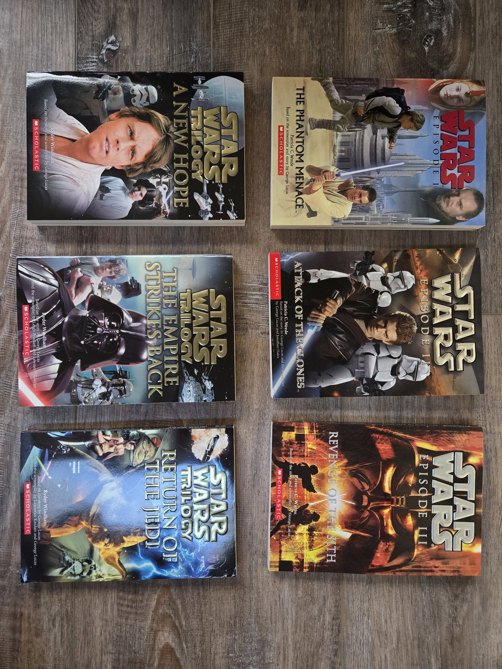 Scholastic Star Wars Paperback Book Set - Episodes 1 - 6